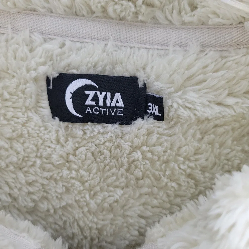 Zyia Cream 1/4 Zip Sherpa Fleece Pull Over Size 3XL 91223-1clo3